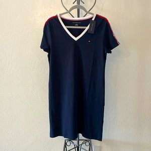 NWT Tommy Hilfiger, blue dress shirt, size: L